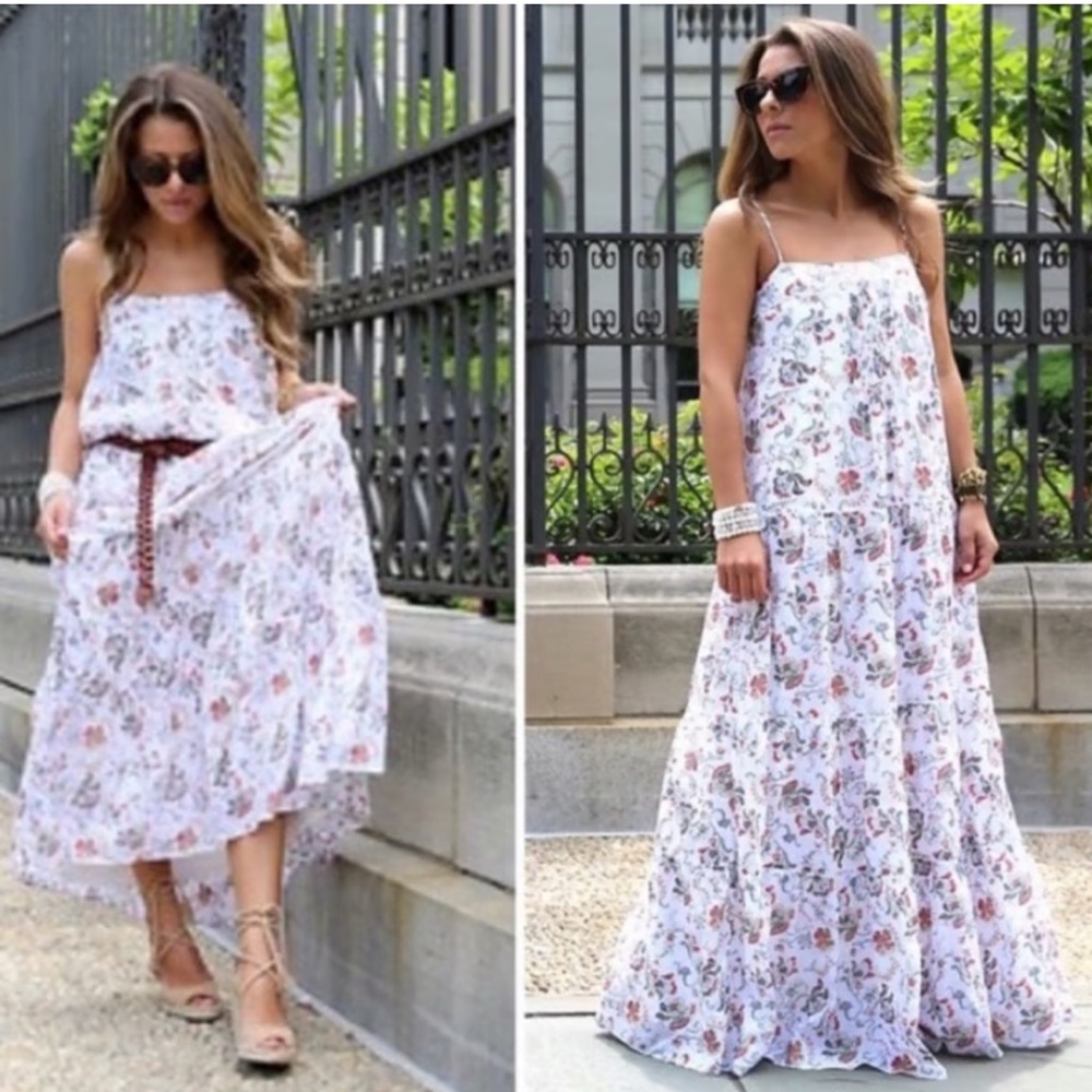 Joie Brisbane Floral Maxi Dress spaghetti straps small